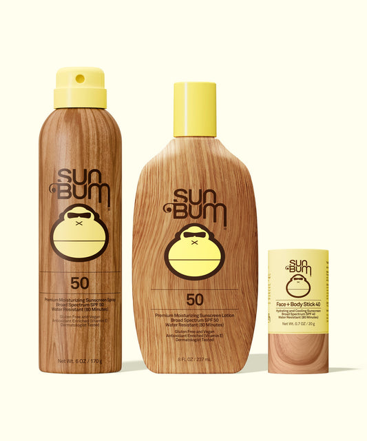 SPF 50 Spray + Lotion + Face and Body Stick 40 Bundle - Original / 8oz Bottle / 6oz Spray